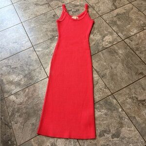 Michael Kors Ribbed Stretch Viscose Tank Dress
Crimson Red pink Size S